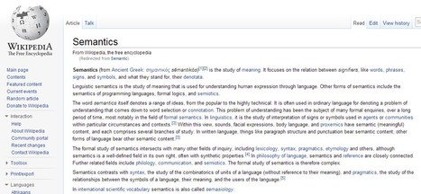 Semantics - Wikipedia | 21st Century Learning and Teaching | Scoop.it