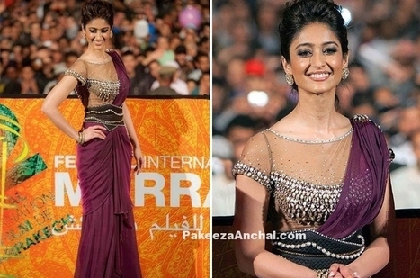 Ileana De Cruz in lovely Sheer Net Blouse Design and Saree Style gown | Indian Fashion Updates | Scoop.it