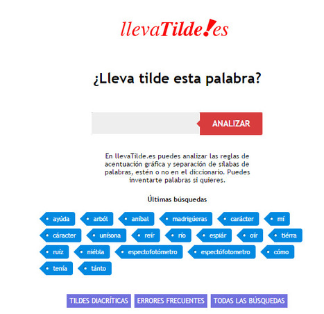 Lleva Tilde - Reglas de acentuación de palabras  | TIC & Educación | Scoop.it
