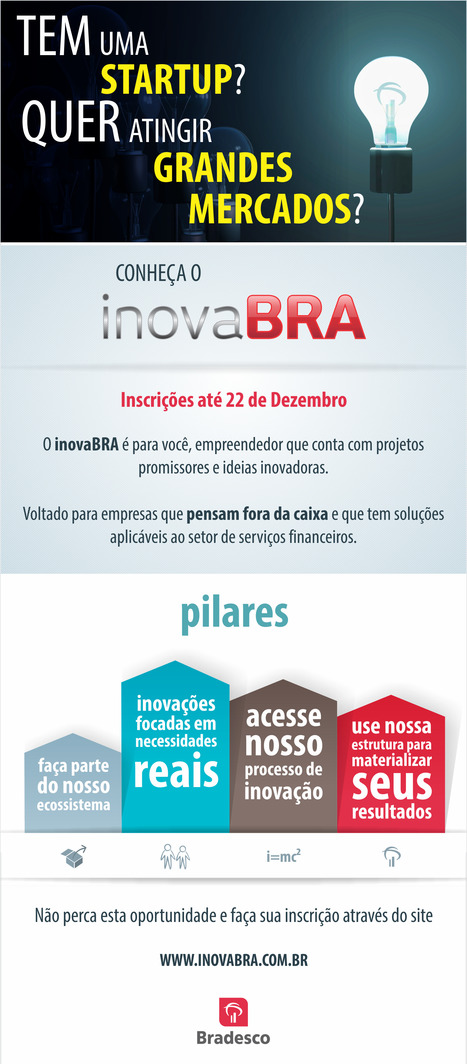 inovaBRA &ndash; inscri&ccedil;&otilde;es at&eacute; dia 22/12 | Entrepreneurship, Startups and Social Business | Scoop.it