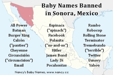Mexican State Bans Baby Names like Rambo, Robocop - Nancy's Baby Names | Name News | Scoop.it