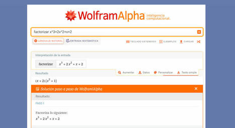 Wolfram Alpha ahora te explica las matemáticas en español | Educación Siglo XXI, Economía 4.0 | Scoop.it