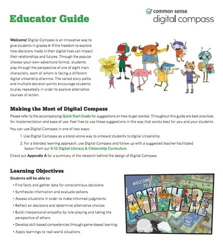 Digital Compass- Teach Digital Literacy and Citizenship (grades 6 to 9) | iGeneration - Humane Use of Technology in an AI world (Pedagogy & Digital Innovation) | Scoop.it