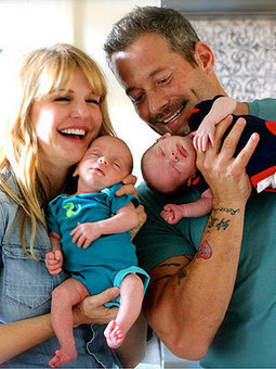 Johnny Messner and Kathryn Morris Welcome Twins Jameson and&nbsp;Rocco | People.com | Name News | Scoop.it