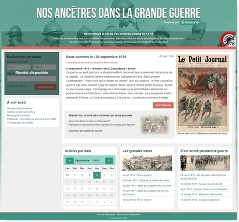 "Nos ancêtres dans la Grande Guerre", le nouveau projet de Geneanet | Autour du Centenaire 14-18 | Scoop.it