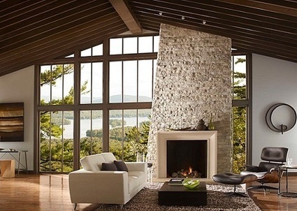 Contemporary Stone Fireplaces Scoop It