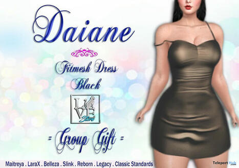 Daiane Dress Black May 2025 Group Gift by LoveCat Store | Teleport Hub - Second Life Freebies | Second Life Freebies | Scoop.it