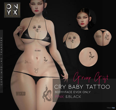 Cry Baby Tattoo November 2021 Group Gift by [Onyx] Store | Teleport Hub - Second Life Freebies | Second Life Freebies | Scoop.it