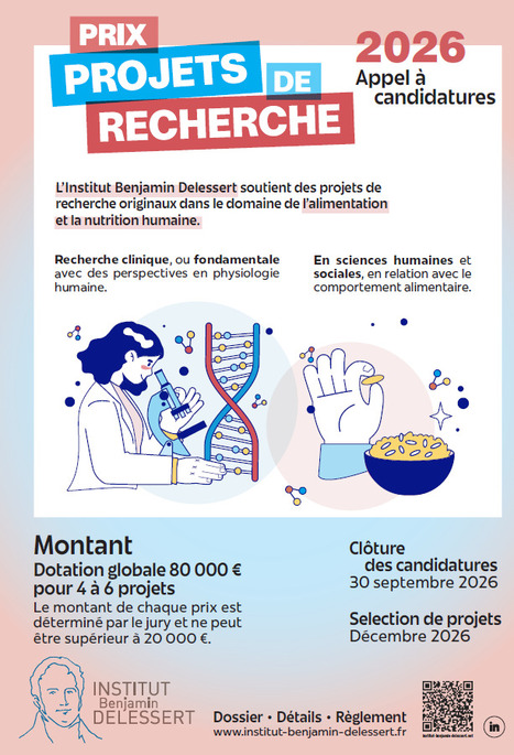 AAP 2026 de l'Institut Benjamin Delessert - Alimentation et nutrition humaine | Life Sciences Universit&eacute; Paris-Saclay | Scoop.it