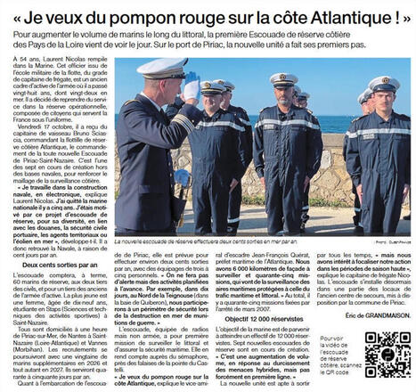 La flottille de réserve côtière Atlantique s'agrandit avec la toute nouvelle Escouade de Piriac-Saint-Nazaire. | DEFENSE NEWS | Scoop.it