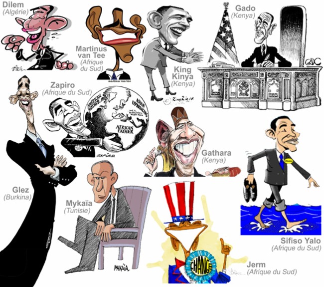 Dessin de presse Afrique: Obama vu par 10 dessinateurs africains | POURQUOI PAS... EN FRANÇAIS ? | Scoop.it