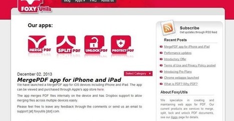 FoxyUtils, cuatro utilidades web para trabajar con documentos PDF | Aplicaciones móviles: Android, IOS y otros.... | Scoop.it