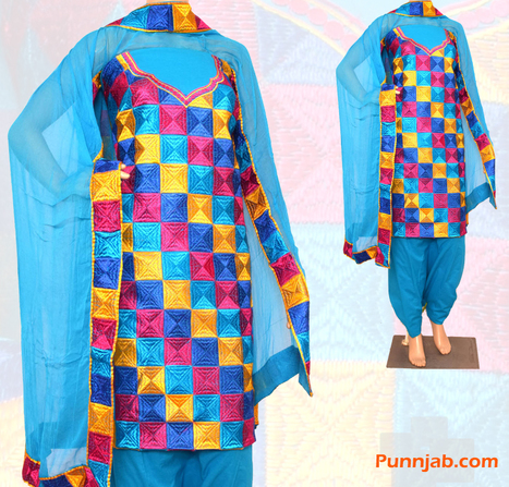 phulkari suit design