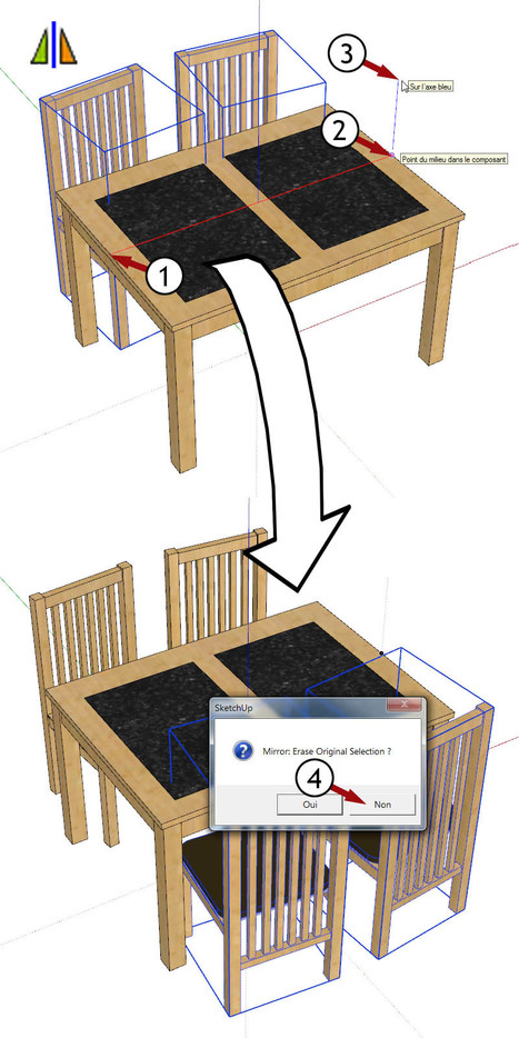 Extension SketchUp – Créez des copies en miroir avec Mirror | SketchUp | Scoop.it