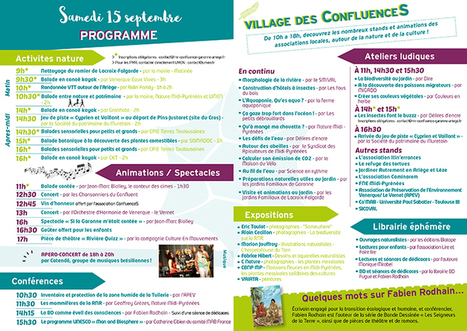 5e fête des ConfluenceS - Nature Midi-Pyrénées le 15 septembre 2018 à la Halle de Lacroix-Falgarde | Lacroix-Falgarde | Scoop.it