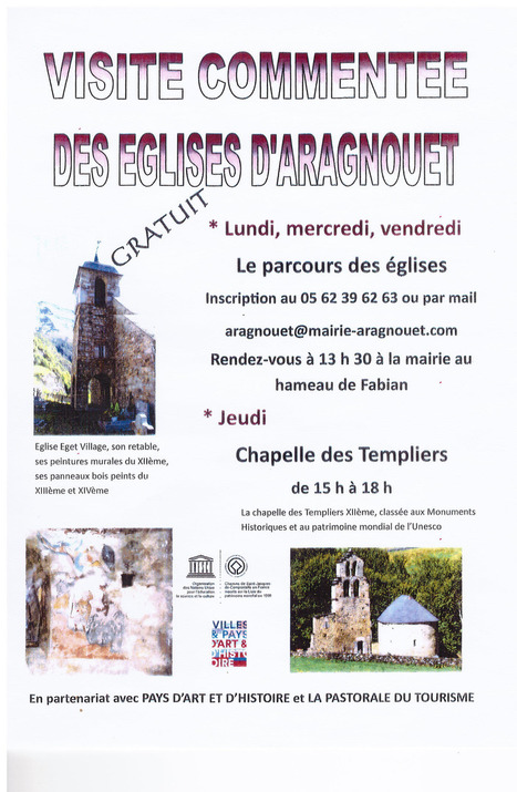 Visites gratuites des églises d'Aragnouet | Vallées d'Aure & Louron - Pyrénées | Scoop.it