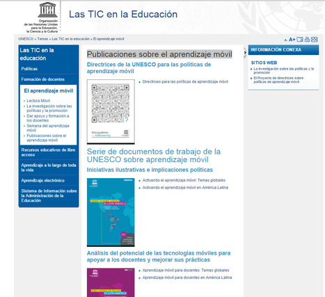 Publicaciones sobre el aprendizaje móvil - #UNESCO #LasTICenEducación #TIC #Educación | Pedalogica: educación y TIC | Scoop.it
