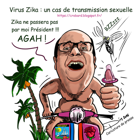 Dessin de presse François Hollande: le virus Zika ne passera pas par moi! | Dessins de Presse | Scoop.it