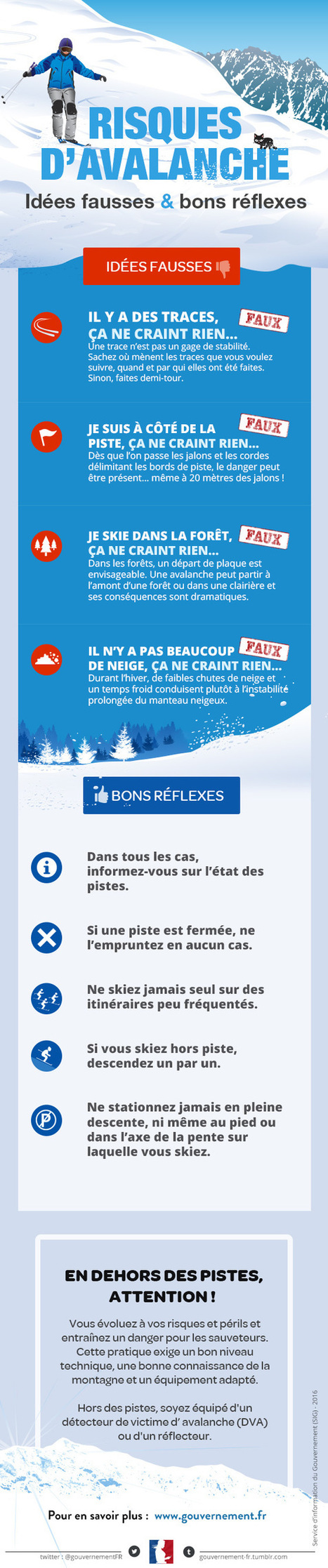 Risques d'avalanche : idées fausses et bons réflexes | Gouvernement.fr | Vallées d'Aure & Louron - Pyrénées | Scoop.it