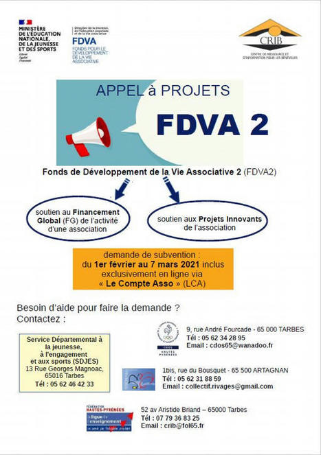 Campagne 2021 du Fonds de développement de la vie associative 2 (FDVA2) | Vallées d'Aure & Louron - Pyrénées | Scoop.it