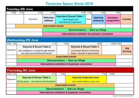 Programme-at-a-glance – TOULOUSE SPACE SHOW'16 28-30 June 2016 | La lettre de Toulouse | Scoop.it