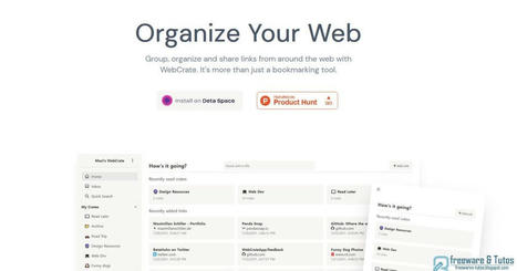 WebCrate : une nouvelle façon d'organiser et de partager ses liens favoris (bookmarking) | Freewares | Scoop.it