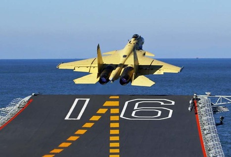 First jet lands on Chinese aircraft carrier | Newsletter navale | Scoop.it