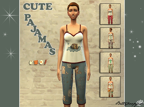 Pyjamas mignons << Bettyboopjade - Sims Artists | Les Sims | Scoop.it