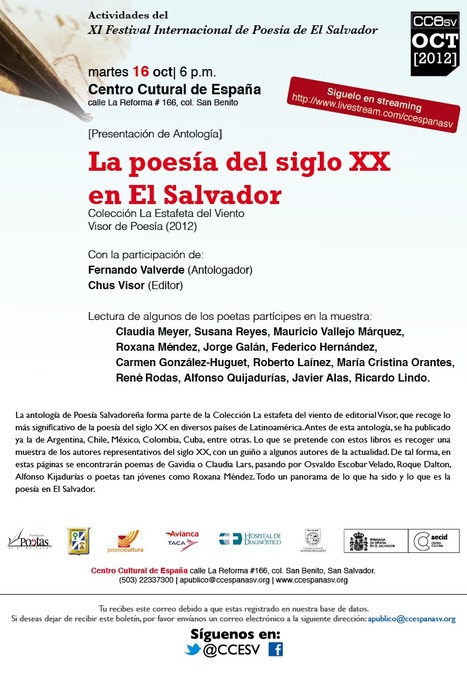 Poetas salvadore&ntilde;os en vivo | Autores de Centroam&eacute;rica | Magac&iacute;n | Scoop.it