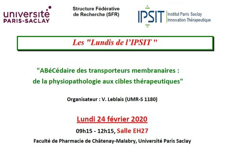 Les lundis de l'IPSIT | Lundi 24 février 2020 - Faculté de Pharmacie de Châtenay Malabry | Life Sciences Université Paris-Saclay | Scoop.it