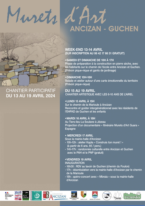 Inauguration des réalisations effectuées dans le cadre des "Murets d'Art" le 19 avril entre Guchen et Ancizan | Vallées d'Aure & Louron - Pyrénées | Scoop.it