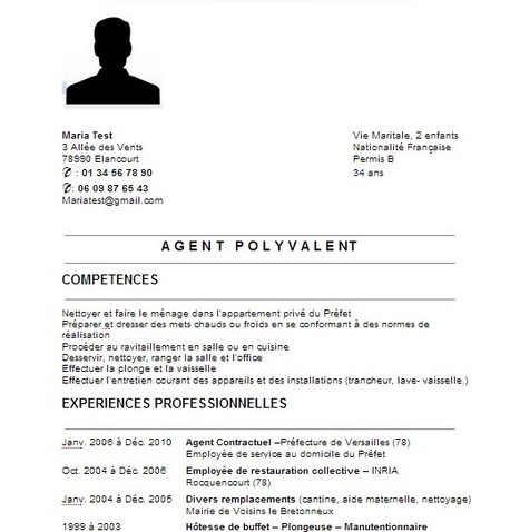 Cv Simple En Francais Google Driv