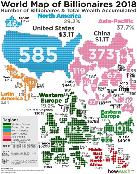 All the World&rsquo;s Billionaires in a Single Map | Family Office & Billionaire Report - Empowering Family Dynasties | Scoop.it