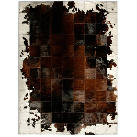 Tricolor Patchwork Cowhide Rug Cowhide Area R