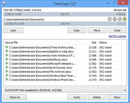 TeraCopy : copy and move files at the maximum possible speed | Le Top des Applications Web et Logiciels Gratuits | Scoop.it