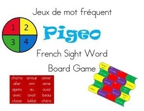 Jeux de mot Pigeo French Sight word board game | Primary French Immersion Education | Scoop.it