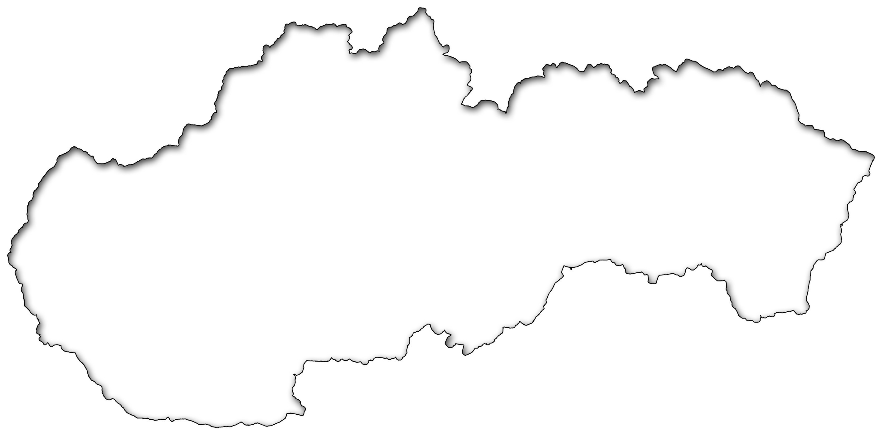 slepá mapa slovenska Slepá mapa Slovenska   geografická slepá mapa slovenska