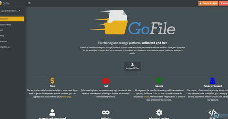 Gofile : un outil de partage de fichiers illimité et simple d'emploi | Geeks | Scoop.it