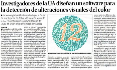 Investigadores de la UA diseñan un sofware para la detección de alteraciones visuales del color | Salud Visual (Profesional) 2.0 | Scoop.it