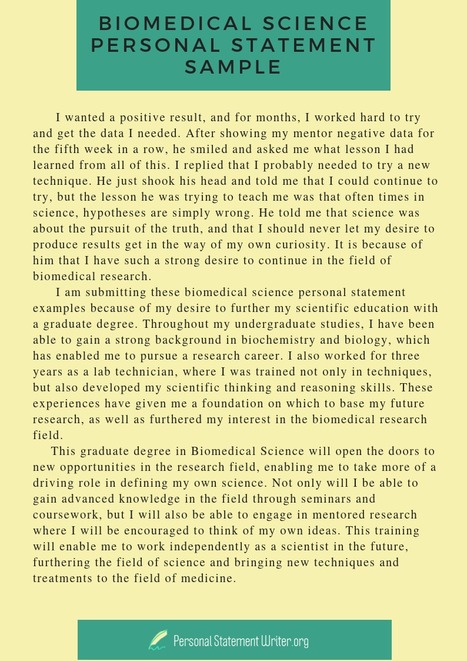 personal statement biomedical science