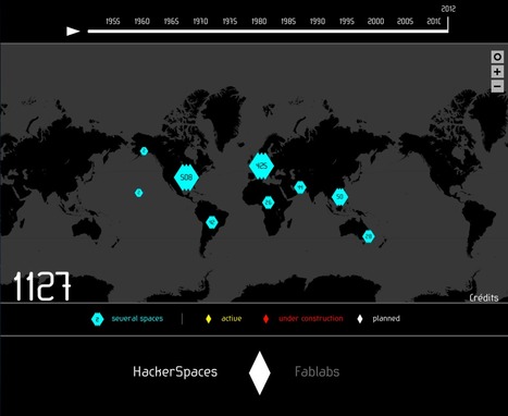 HackerSpaces et FabLabs dans le monde : où sont-ils ? Quelle évolution suivent-ils ? | Cabinet de curiosités numériques | Scoop.it