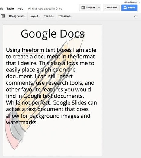 Create a Background Image or Watermark on a Google "Doc" | TIC & Educación | Scoop.it