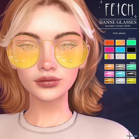 Hanne Glasses July 2022 Group Gift by Fetch | Teleport Hub - Second Life Freebies | Second Life Freebies | Scoop.it