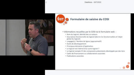 Retour d'exp&eacute;rience de l'IRIT : mise en place d'un Comit&eacute; de l'Open Source (COSI) et d'une proc&eacute;dure de d&eacute;claration de donn&eacute;es personnelles | Canal U | L'IRIT UMR5505 (CNRS-Toulouse INP-UT-UT Capitole-UT2) dans les m&eacute;dias en ligne | Scoop.it