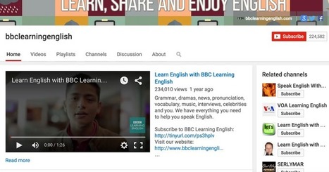 5 Educational YouTube Channels for Learning English via Educators' tech  | eflclassroom | Scoop.it