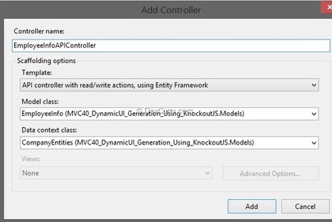 Dynamic UI in ASP.NET MVC using Knockout.js and Template binding | JavaScript for Line of Business Applications | Scoop.it