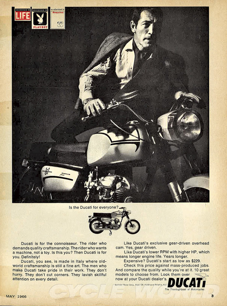 Vintage Ducati Motorcycles Magazine Ad- Is the Ducati for Everyone? | Cycle World | Desmopro News | Scoop.it