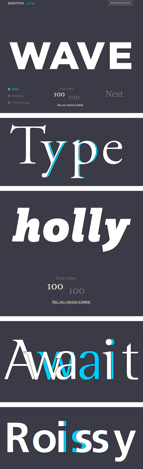 « Kern Type » un jeu pour vous apprendre le kerning (crénage) en Typographie | Seriousgamethèque | Scoop.it