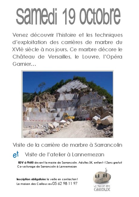 Visite de la carrière de marbre de Sarrancolin le 19 octobre | Vallées d'Aure & Louron - Pyrénées | Scoop.it