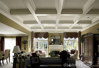 Home Interior Ceiling Tile Designs Coffered Cei